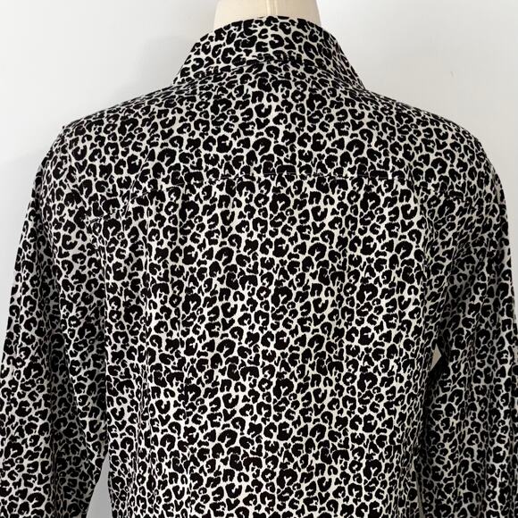 Talbots Wrinkle-Resistant Button Up Long Sleeve Shirt Top Stretch 14WP NWT - Picture 7 of 11